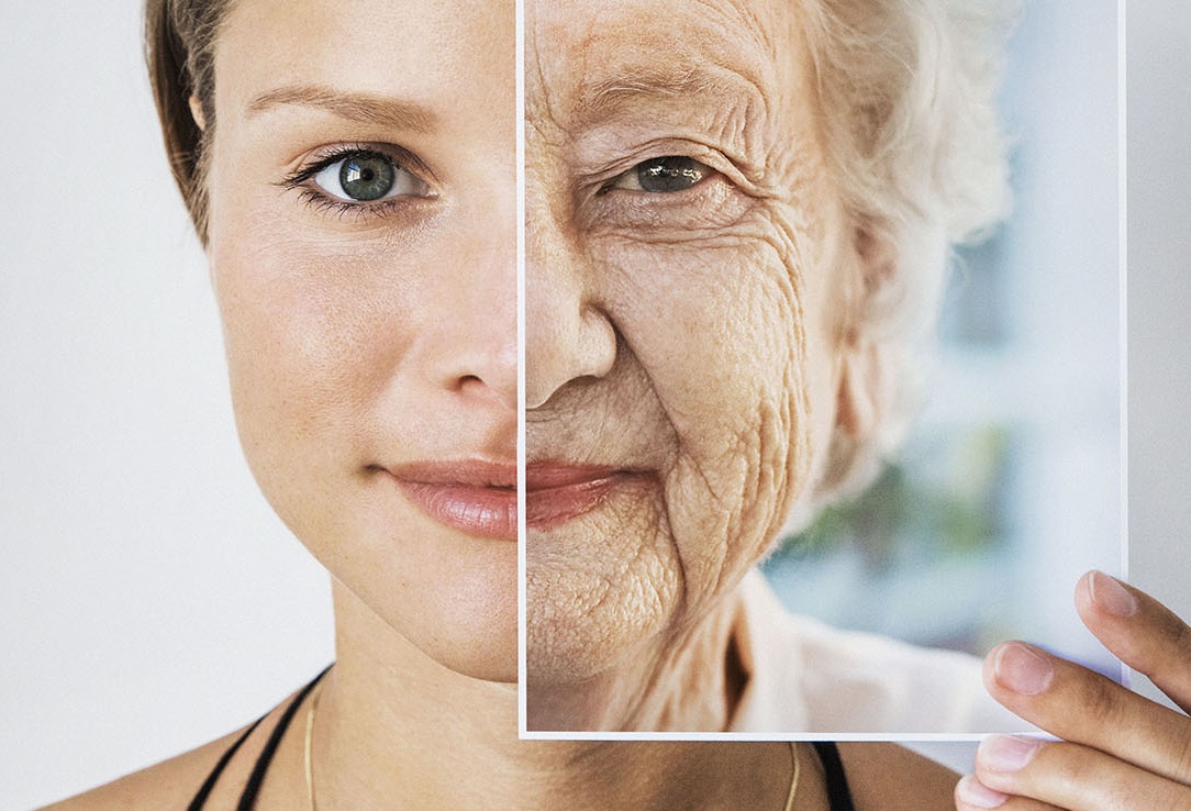 پوست پیر شده در مقایسه با پوست جوان